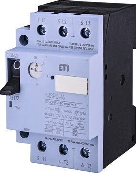 Автоматичний вимикач захисту двигуна MSP0-16 (7,5 kW, 10-16A) 4646625 фото