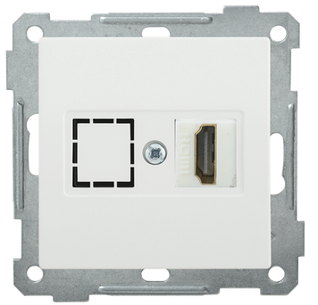 РHDMI-0-Б Розетка HDMI BOLERO белый EHB10-K01 фото