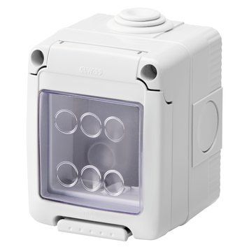 Герметичний корпус горизонтальний 27 COMBI 2М IP55 сірий GEWISS GW27042 фото