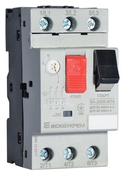 Автоматический выключатель защиты двигателя УКРЕМ ВА-2005 М14 A0010050006 фото