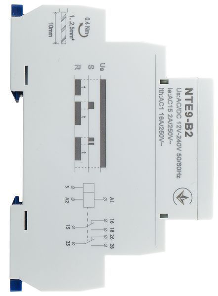 Реле задержки времени отключения NTE9-B2 AC/DC 12-240V