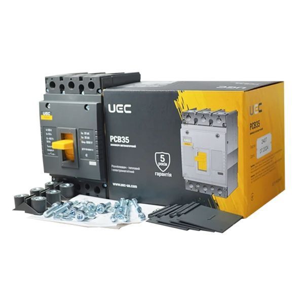 Автоматичний вимикач PCB35 3Р 125А 35кА UEC MCCB-PCB-35-3-0125 фото