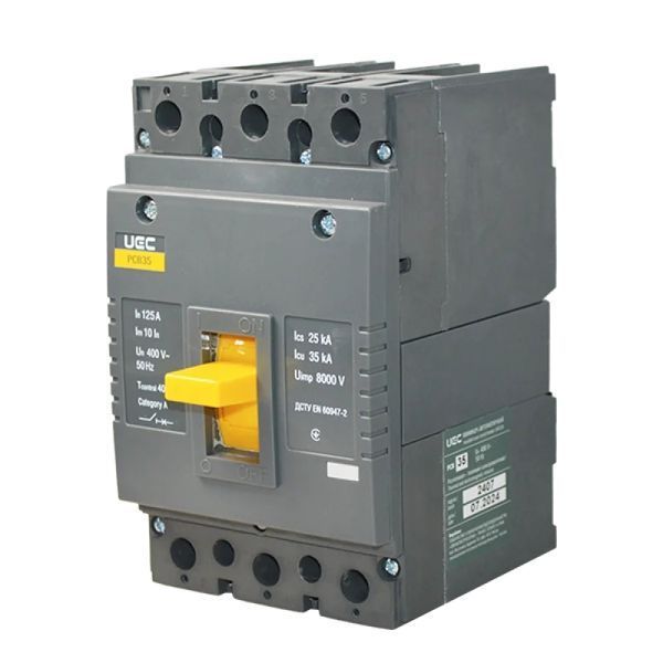 Автоматичний вимикач PCB35 3Р 125А 35кА UEC MCCB-PCB-35-3-0125 фото