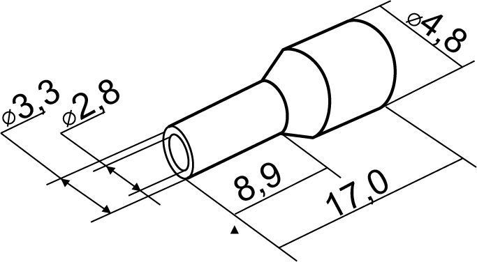 Наконечники трубчатые НТ 4;0-09 серые (100шт) A0060010117 фото