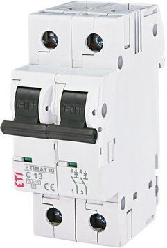 Автоматический выключатель ETIMAT 10 2p C 13А (10 kA) 2133715 фото