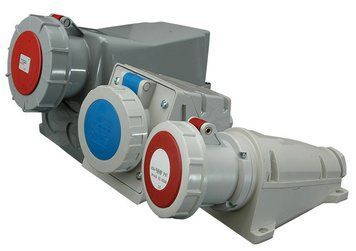 Розетка настінна (силовий роз'єм) EZH-6343 IP67 (63A, 400V, 3P+PE) 4482046 фото