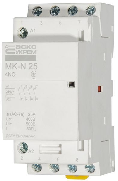 Модульный контактор MK-N 4P 25A 4NO 220V A0040030027 фото