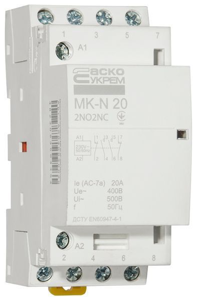 Модульный контактор MK-N 4P 20A 2NO2NC 220V A0040030029 фото