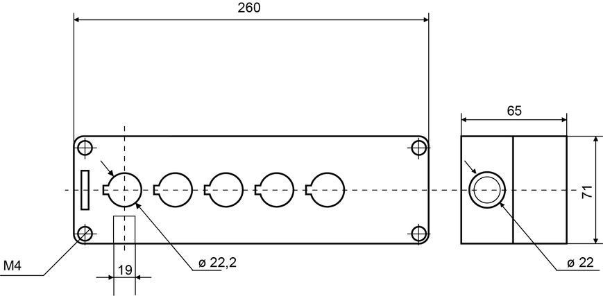 Корпус HJ9-5 (5-місний) жовтий A0140020073 фото