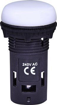 Лампа сигнальна LED матова ECLI-240A-W 240V AC (біла) 4771235 фото