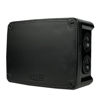 Коробка монтажна для в/вст.146х105х65 мм IP66 скоб. чорн UEC JB-146-105-065-GF-IP66-BL фото
