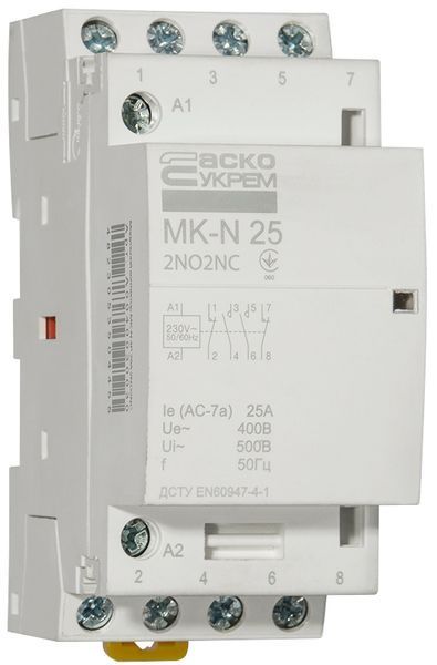 Модульный контактор MK-N 4P 25A 2NO2NC 220V A0040030030 фото