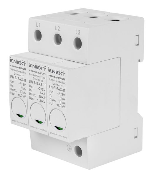 Пристрій для захисту від імпульсних перенапруг e.stand.spd.3D.275, клас D s076011 фото