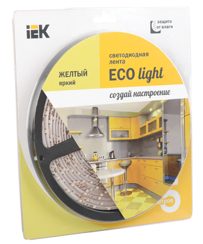 Стрічка світлодіодна LED 5м блістер LSR-3528Y60-4.8-IP65-12V-eco LSR1-4-060-65-1-05 фото