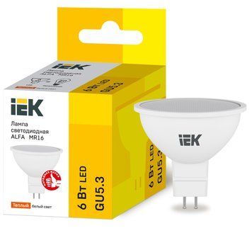 Лампа LED ALFA MR16 софіт 6Вт 230В 3000К GU5,3 LLA-MR16-6-230-30-GU5 фото