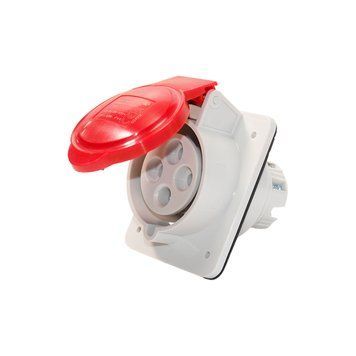 Розетка вбудована 10&deg; IEC 309 HP IP44 3P+E 32A 400V 6H GEWISS GW62220H фото