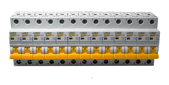 Автоматический выключатель SB-M8 1P 50A хар-ка C 4,5кA UEC MCB45-1-050-C фото