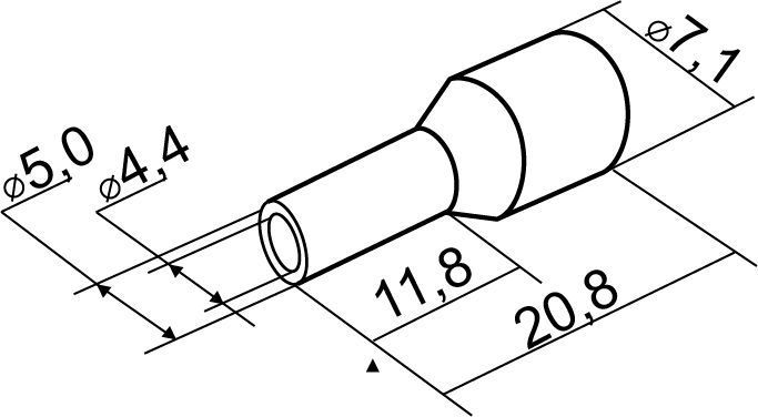 Наконечники трубчаті НТ 10;0-12 сині (100шт) A0060010060 фото