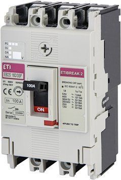 Автоматический выключатель EB2S 160/3SF 100A (25kA, фикс./фикс.) 3P 4671835 фото