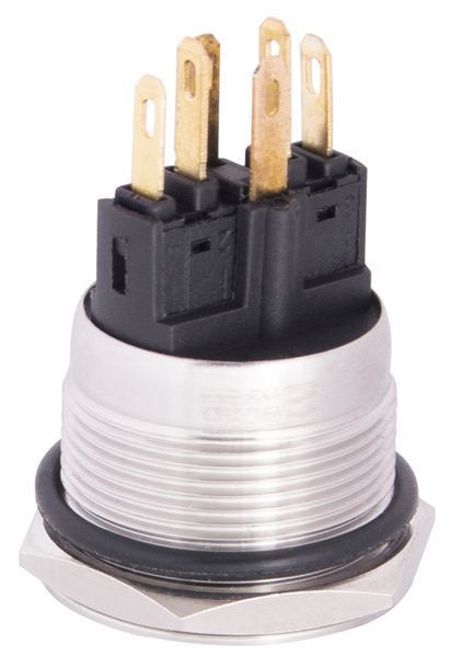 Кнопка металева пласка з підсвічуванням TYJ 22-271; 1NO+1NC; зелена 24V A0140010141 фото