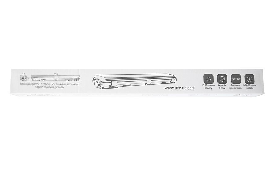 Светильник для T8 UEC Delta IWLT8 1xT8 600мм IP65 серый IWLT8D-0601T8IP65-GR фото