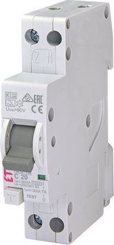 Дифференциальный автоматический выключатель KZS-1M C 20/0,03 тип A (6kA) (нижн. подключ.) 2175225 фото