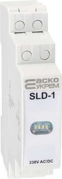 Модульний сигнальний індикатор 230V AC/DC SLD-1 білий A0140030035 фото