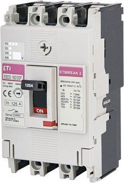 Автоматический выключатель EB2S 160/3SF 125A (25kA, фикс./фикс.) 3P 4671836 фото