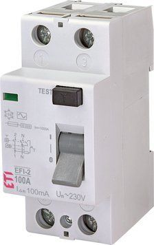Реле дифференциальное (УЗО) EFI-2 100/0,1 тип AC (10kA) 2062533 фото