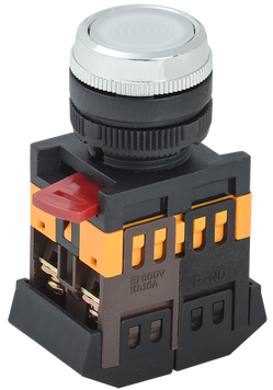 Кнопка ABLFS-22 білий d22мм неон/240В 1з+1р IEK (BBT30-ABLFS-K01) BBT30-ABLFS-K01 фото