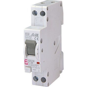 Диференційний автоматичний вимикач KZS-1M C 25/0,03 тип A (6kA) (нижнє підключ.) 2175226 фото