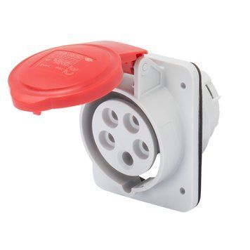 Розетка вбудована 10&deg; IEC 309 HP IP44 3P+N+E 32A 400V 6H GEWISS GW62221H фото