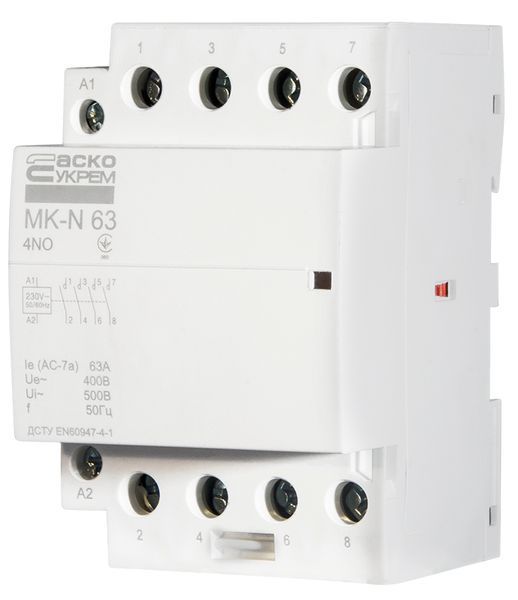 Модульный контактор MK-N 4P 63A 4NO 220V A0040030034 фото