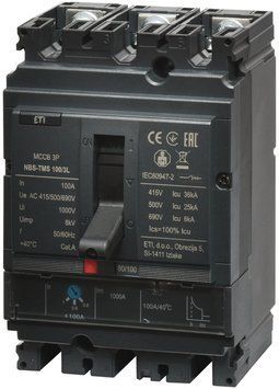 Автоматический выключатель NBS-TMS 100/3L 20A (36kA, (0.8-1)In/фикс.) 3P 4673001 фото