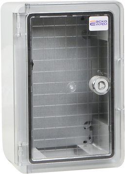 Корпус з АБС-пластику; з монтажною панеллю; прозорі дверцята; 20*30*13; IP65; серії UBox A0270010025 фото