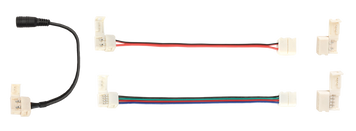 Комплект коннекторів для 8 мм MONO і RGB СД стрічки 9шт у блістері-eco LSCON-8-SET9 фото