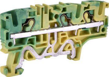 Клемма пружинная заземляющая ESH-EFCE.4/1+2 (4 мм2, желто-зел., 1вх.+2вых., push-in) 3903277 фото