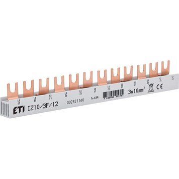 Шина живлення IZ 10/3F/12 (10мм2, 3P, 0.21м, Fork, 12mod.) 2921140 фото
