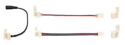Комплект коннекторів для 8 мм MONO і RGB СД стрічки 9шт у блістері-eco LSCON-8-SET9 фото