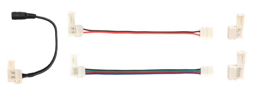 Комплект коннекторов для 8 мм MONO и RGB СД ленты 9шт в блистере-eco LSCON-8-SET9 фото