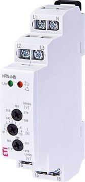 Реле контролю напруги і послід. фаз HRN-54N 3x400/230AC (3F, 1x8A_AC1) з нейтраллю