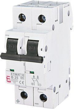 Автоматический выключатель ETIMAT 10 DC 2p В 25A (6 kA) 2128718 фото