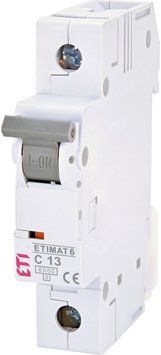Автоматический выключатель ETIMAT 6 1p C 13А (6 kA) 2141515 фото