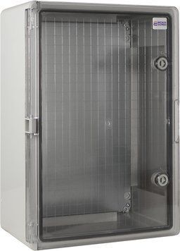 Корпус з АБС-пластику; з монтажною панеллю; прозорі дверцята; 30*40*17; ІР65; серіїUBox A0270010027 фото