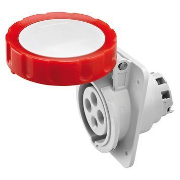 Розетка встраиваемая 10&deg; IEC 309 HP IP67 3P+E 16A 400V 6H GEWISS GW62231H фото