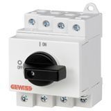 Выключатель-разъединитель поворотный 2Р 25А 600V DC GEWISS GW96186 фото