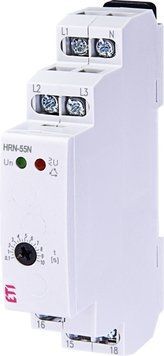 Реле контроля послед. и обрыва фаз HRN-55N 3x400/230AC (3F, 1x8A_AC1) с нейтралью