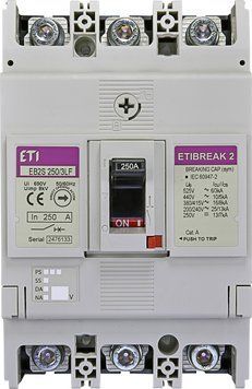Автоматический выключатель EB2S 250/3LF 250A (16kA, фикс./фикс.) 3P 4671813 фото