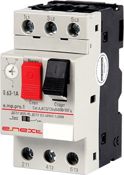 Автоматичний вимикач захисту двигуна e.mp.pro.1, 0,63-1А p004017 фото