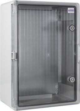 Корпус з АБС-пластику; з монтажною панеллю; прозорі дверцята; 35*50*19; ІР65; серіїUBox A0270010028 фото